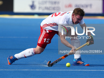 Michael Hoare of England
 during The Men's Hockey World League Semi-Final 2017 Group A match between England  and Malaysia The Lee Valley Ho...
