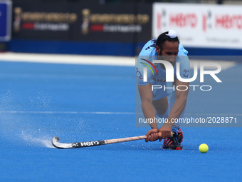 Sardar Singh of India  
 during The Men's Hockey World League Semi-Final 2017 Group B match between Canada and India The Lee Valley Hockey a...