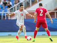 Kire Markoski (MKD), Milan Gajic (SRB) during the UEFA European Under-21 Championship Group C match between Czech Republic and Italy at Tych...