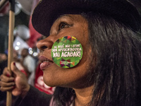 Brazilian trade unionists protest at the Se square in Sao Paulo, Brazil, 20 June 2017. Trade Unions prepare the general stike called for the...