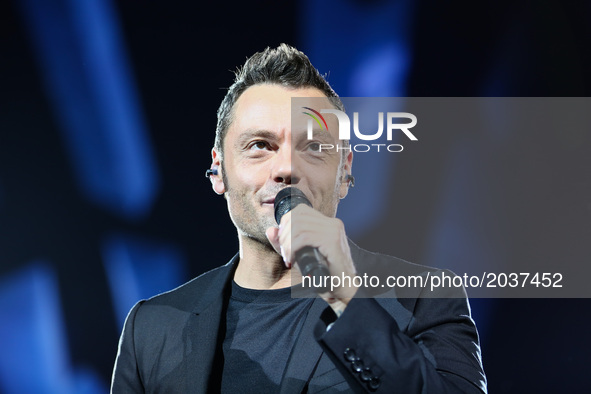 Italian singer Tiziano Ferro performed live at the Olympic Stadium, with his 