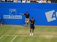 Marin Cilic of Croatia beats Donald Young of the US in the quarter finals of AEGON Championships at Queen's Club, London, on June 23, 2017....