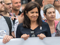 Paris' Mayor Anne Hidalgo march during Gay Pride 2015 in Paris, on June 24th 2017. 2017 marks the 40th anniversary of the first Gay Pride Ma...