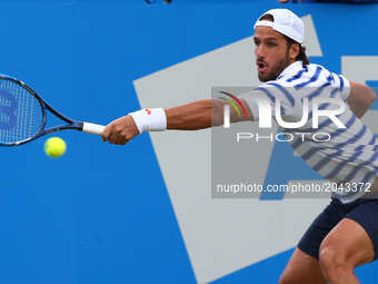 Feliciano Lopez (ESP) against 
Grigor Dimitrov BUL during Men's Singles Semi Final match on the day  six of the ATP Aegon Championships at t...