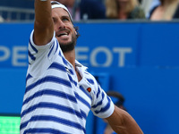 Feliciano Lopez (ESP) against Grigor Dimitrov BUL during Men's Singles Semi Final match on the day  six of the ATP Aegon Championships at th...