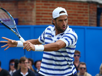 Marin Cilic CRO against Feliciano Lopez (ESP)  during Men's Singles Final match on the day  seven of the ATP Aegon Championships at the Quee...
