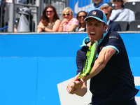 Sam Querrey USA against Gilles Muller LUX during Men's Singles Quarter Final match on the fourth day of the ATP Aegon Championships at the Q...