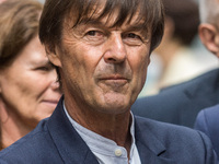 French Minister of Ecological and Inclusive Transition Nicolas Hulot visits the new district of Confluence in Lyon on June 26, 2017. - (