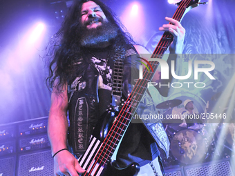 John DeServio performs in concert with Black Label Society at Emo's on August 1, 2014 in Austin, Texas. (