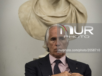 Giovanni Malagò attend the presentation to the press 'Rome Half Marathon Via Pacis' ,event promoted by Roma Capitale and the Pontifical Coun...
