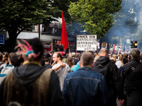 More than 20.000 people demonstrated on 5 July 2017  through Hamburg, Germany  to protest against the g20 summit. People were partying and d...