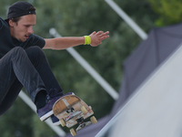 Andrzej Podsiadlo during the final of Skateboarding competition of Carpatia Extreme Festival 2017, in Rzeszow.
On Sunday, July 16, 2017, in...