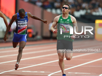 Jason Smyth of Ireland compete in Men's 200m T13 Final
 during IPC World Para Athletics
Championships at London Stadium in London on July 18...
