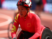 Hongzhuan Zhou of ChinaWomen's 400M T53 Round 1 Heat 2during IPC World Para Athletics Championships at London Stadium in London on July 18,...