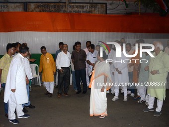West Bengal Chief Minister and Trinamool Congress Supremo Mamata Banerjee inspects the preparation of Martyrs Day of the Trinamool Congress...
