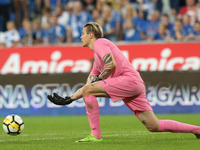 Per Bratvelt (Haugesund),  in action during Lech Poznan v FK Haugesund - UEFA Europa League 2017/2018, second qualifying round match at Miej...