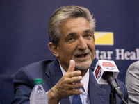 Washington Wizards owner Ted Leonsis,
participated in a press conference to celebrate Otto Porter's new contract extension, at the Verizon C...