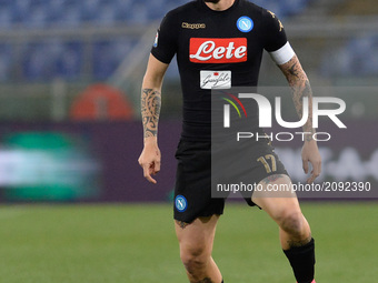 Marek Hamsik during the Italian Serie A football match between S.S. Lazio and A.C. Napoli at the Olympic Stadium in Rome, on april 09, 2017....