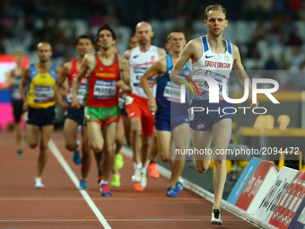 Steve Morris  of Great Britain  compete of Men's 1500m T20 Final during World Para Athletics Championships Day Three at London Stadium in Lo...
