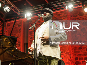 Performance of the jazz singer, composer and actor Gregory Porter on the stage of the Trinidad Square during 52nd edition of  Heineken Jazza...
