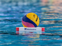 The ball of the quarterfinal of the men's water polo match between Hungary and Russia at the 17th FINA World Championships in Budapest. (