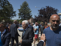 Italian president Sergio Matterella visits Amatrice after devastating earthquake, in Amatrice, Italy, on August 2, 2017. An earthquake, meas...