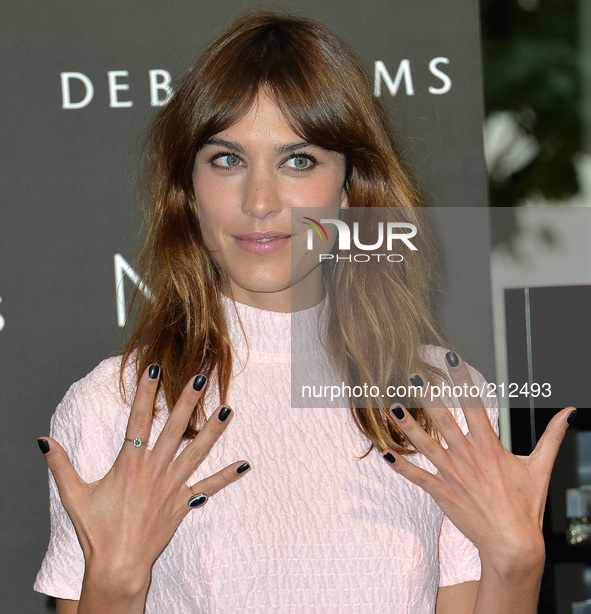 Alexa Chung celebrates the launch of the 'Alexa Manicure' availableexclusively at Nails inc counters at Debenhams,  at Debenhams in Oxford S...