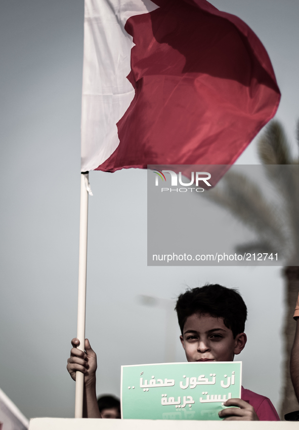 Bahrain , Duraz - opposition demonstration calling for more rights and democracy on August 15, 2014 (Photo by: Ahmed AlFardan/NurPhoto) 