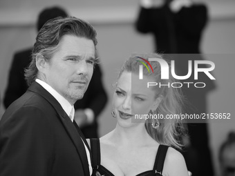 ***Alternative View*** Ethan Hawke and Amanda Seyfried attend the 'First Reformed' red carpet  during the 74th Venice Film Festival in Venic...