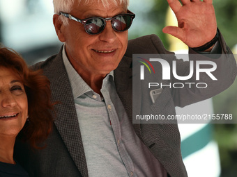 Michele Placido arrive at the Hotel Excelsior in Venice, Italy, on September 1, 2017. (Photo by Matteo Chinellato/NurPhoto)