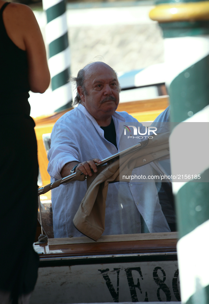 Lino Banfi arrives at the Hotel Excelsior during the 74th Venice Film Festival, in Venice, Italy, on September 1, 2017. (Photo by Matteo Chi...