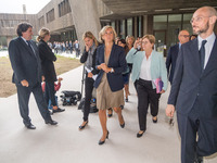 President of the regional office, Valerie Pecresse, inaugurate the new Highscool in St Denis, Ile de France, France, on 4 September 2017.(