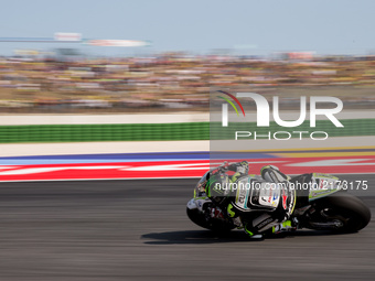Cal Crutchlow of LCR Honda during the Free Practice 3 of the Tribul Mastercard Grand Prix of San Marino and Riviera di Rimini, at Misano Wor...