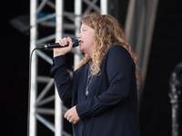 English poet, spoken-word artist and playwright Kate Tempest performs live on stage at OnBlackheath Festival, London on September 9, 2017. (