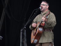Scottish singer Steve Mason performs on stage at OnBlackheath Festival, in London on September 9, 2017. (