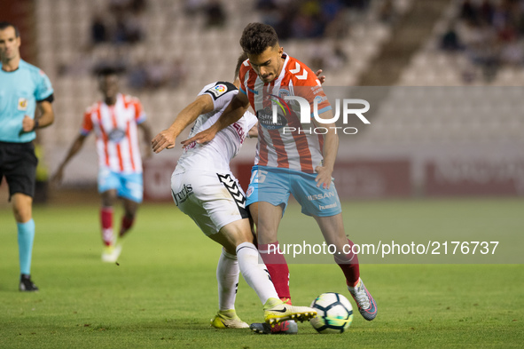 Luis Ruiz (CD Lugo) during the La Liga second league (LaLiga 123) match between Albacete Balompié and Club deportivo Lugo at Carlos Belmonte...