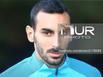 Chelsea's Davide Zappacosta
during Chelsea Training session priory to they game against FK Qarabag at Cobham Training Ground on September 11...