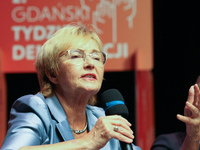 Professor Lena Barbara Kolarska-Bobinska Polish academic and political figure is seen in Gdansk, Poland on 11 September 2017  during the Sec...