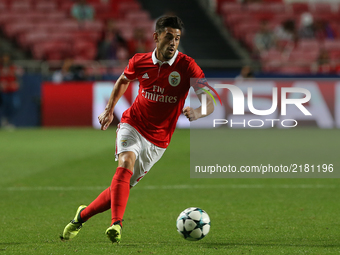 Benficas midfielder Pizzi from Portugal during the SL Benfica v CSKA Moskva - UEFA Champions League round one match at Estadio da Luz on Sep...