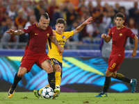 
Radja Nainggolan of Roma and Luciano Vietto of Atletico  during the UEFA Champions League Group C football match between AS Roma and Atleti...