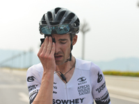 Joseph Cooper from Isowhey Sports Swisswellness team just minutes after he won the third stage of the 2017 Tour of China 1, the 140.6 km of...