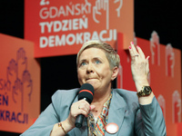 Mayor of Ostrow Wielkopolski Beata Klimejk (C) is seen in Gdansk, Poland on 14 September 2017  during the Second Democracy Week mayors of Po...