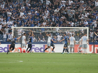 Andrea Masiello (Atalanta Bergamasca Calcio) scores during the first match of Group E of the UEFA Europa League between Atalanta Bergamasca...
