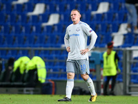 Wayne Rooney of Everton displeasure after the goal of 3-0 during the UEFA Europa League Group E football match Atalanta vs Everton at The St...