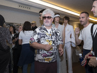 Spanish film director Pedro Almodovar attends the presentation of creations for Spring-Autunm 2018 Collection of Palomo Spain label during t...
