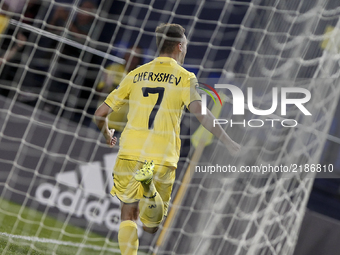 07 Denis Cheryshev of Villarreal CF celebrate after scoring the 3-1 goal     during the UEFA Europa League Group A football match between Vi...