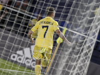 07 Denis Cheryshev of Villarreal CF celebrate after scoring the 3-1 goal     during the UEFA Europa League Group A football match between Vi...