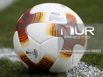 Official ball of Europa League  during the UEFA Europa League Group A football match between Villarreal CF vs FC Astana  at La Ceramica stad...