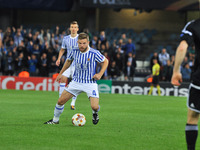 Illarramendi of Real Sociedad tries to controls the ball during the UEFA Europa League Group L football match between Real Sociedad and Rose...