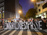 Students protest against the restriction imposed by the City of São Paulo in the use of the Free Student Pass benefit The act was convened b...